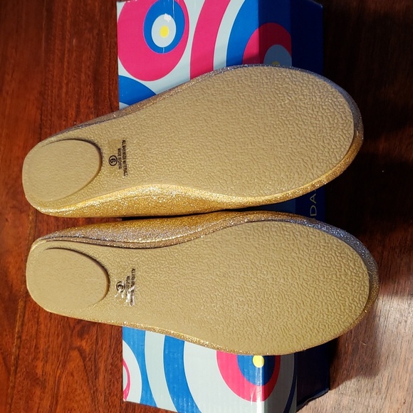 Gold Glitter Flats - Picture 4 of 5